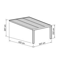 Terrassen-berdachung Exklusiv  Gre 13 Tiefe 422 cm, Lnge 307 cm