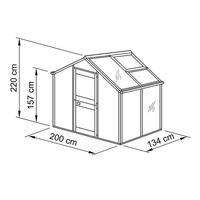 Gewchshaus Typ Allgu Modell U3  200 x 134 cm