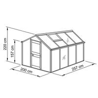 Gewchshaus Typ Allgu Modell U5  200 x 257 cm