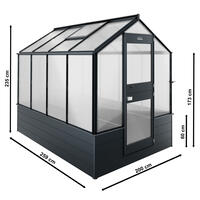 Hochbeet-Gewchshaus Modell UHB5  200 x 259 cm