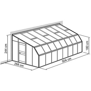 Anlehnhaus Typ Allgu Modell W2  268 x 504 cm