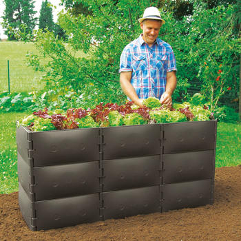 Hochbeet Grundgre 3 Hhe 75 cm  Braun