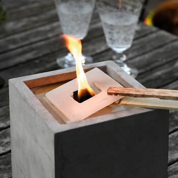 Wachsplatten 10 x 10 cm für Betonfeuer Modell 1